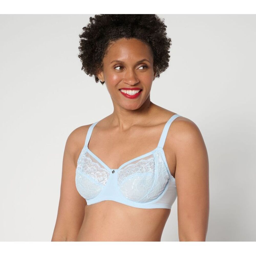 Breezies Women's Bra Sz 46B Natural Curves Unlined Support White